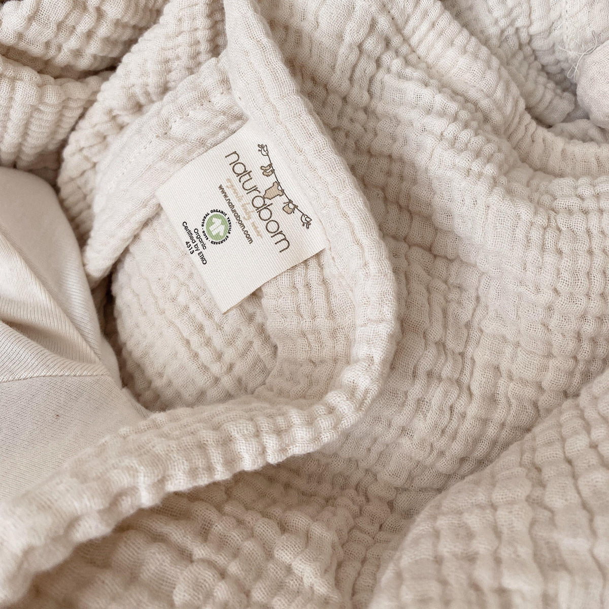 Naturaborn GOTS Organic Certified Four Layer Muslin Baby Blanket/Bedspread 110x150cm