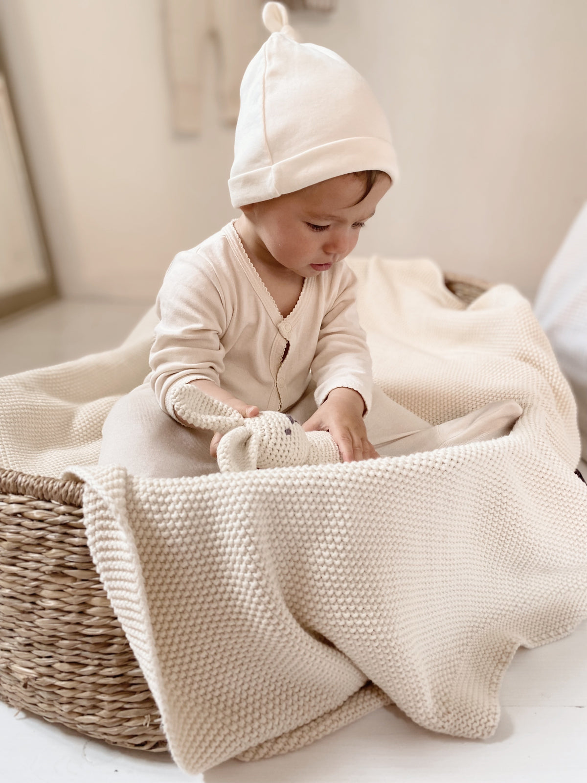 Naturaborn GOTS Organik Sertifikalı Kukuletalı Şapka