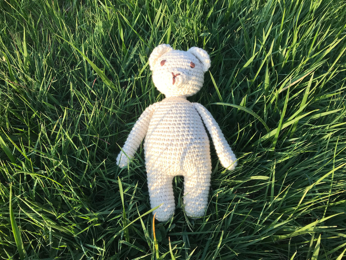 Naturaborn Natural amigurumi hand knitted teddy bear