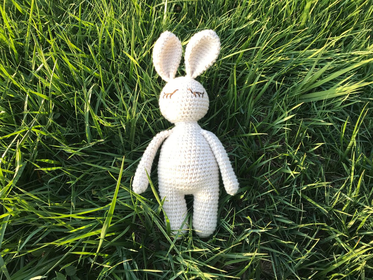 Naturaborn Natural amigurumi hand knitted toy sleepy rabbit