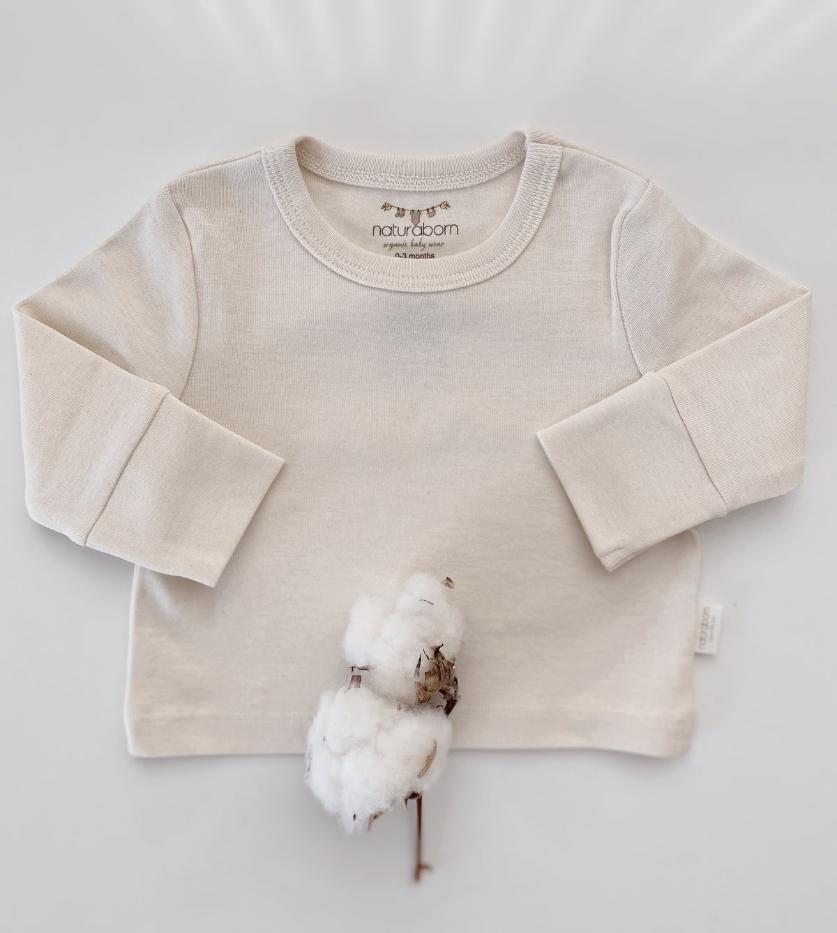 Naturaborn GOTS Organic Certified Long Sleeve Baby T-Shirt