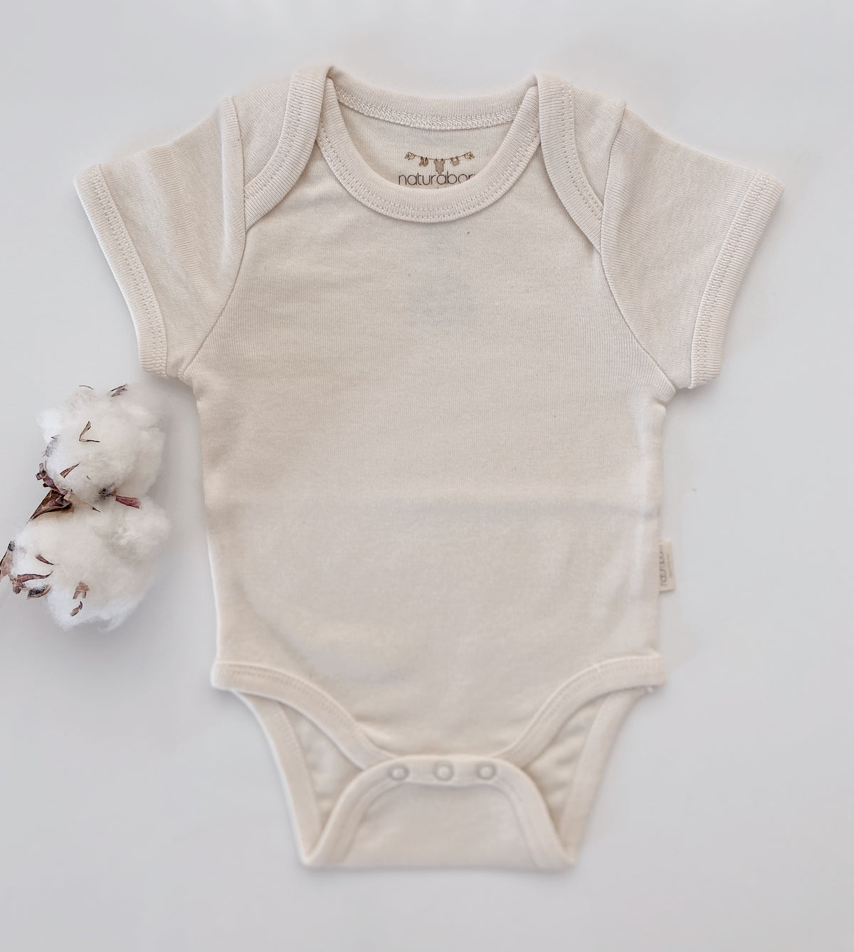 Naturaborn GOTS Organic Certified Short Sleeve Baby Bodysuit