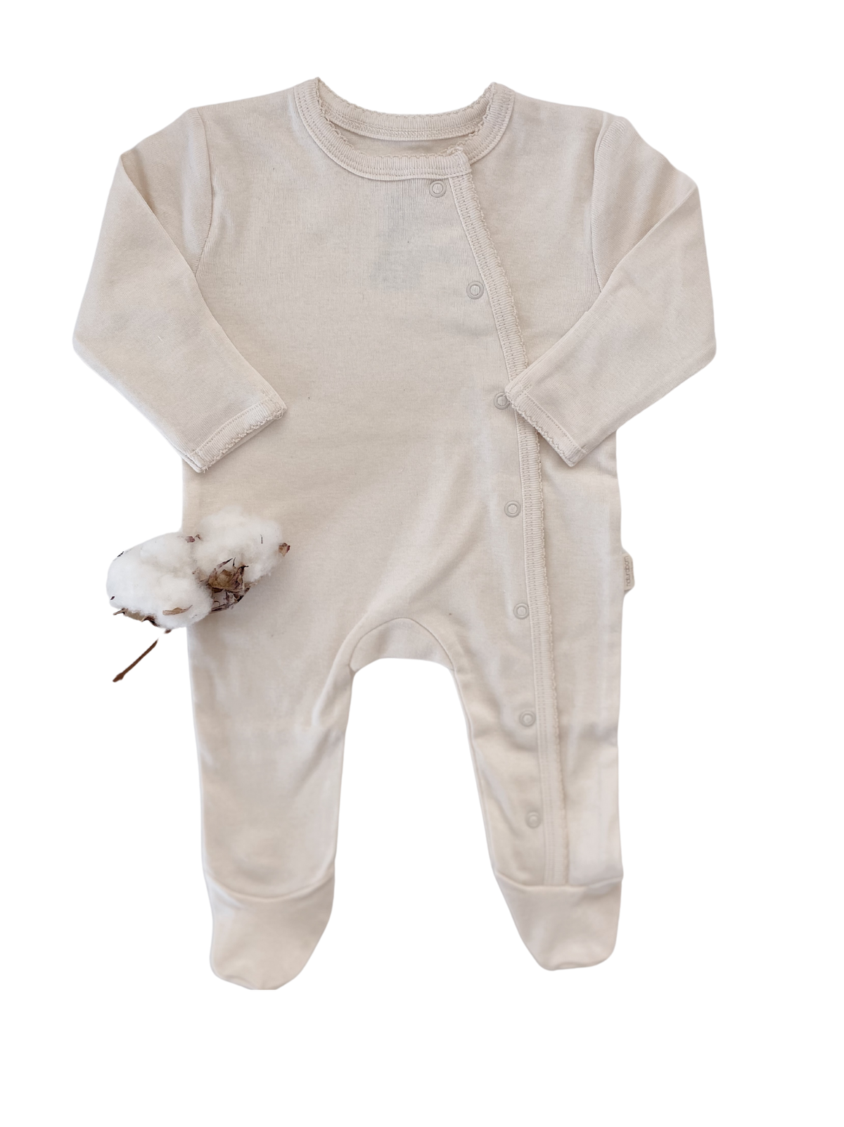 Naturaborn GOTS Organic Certified Newborn Crochet Snap Baby Romper