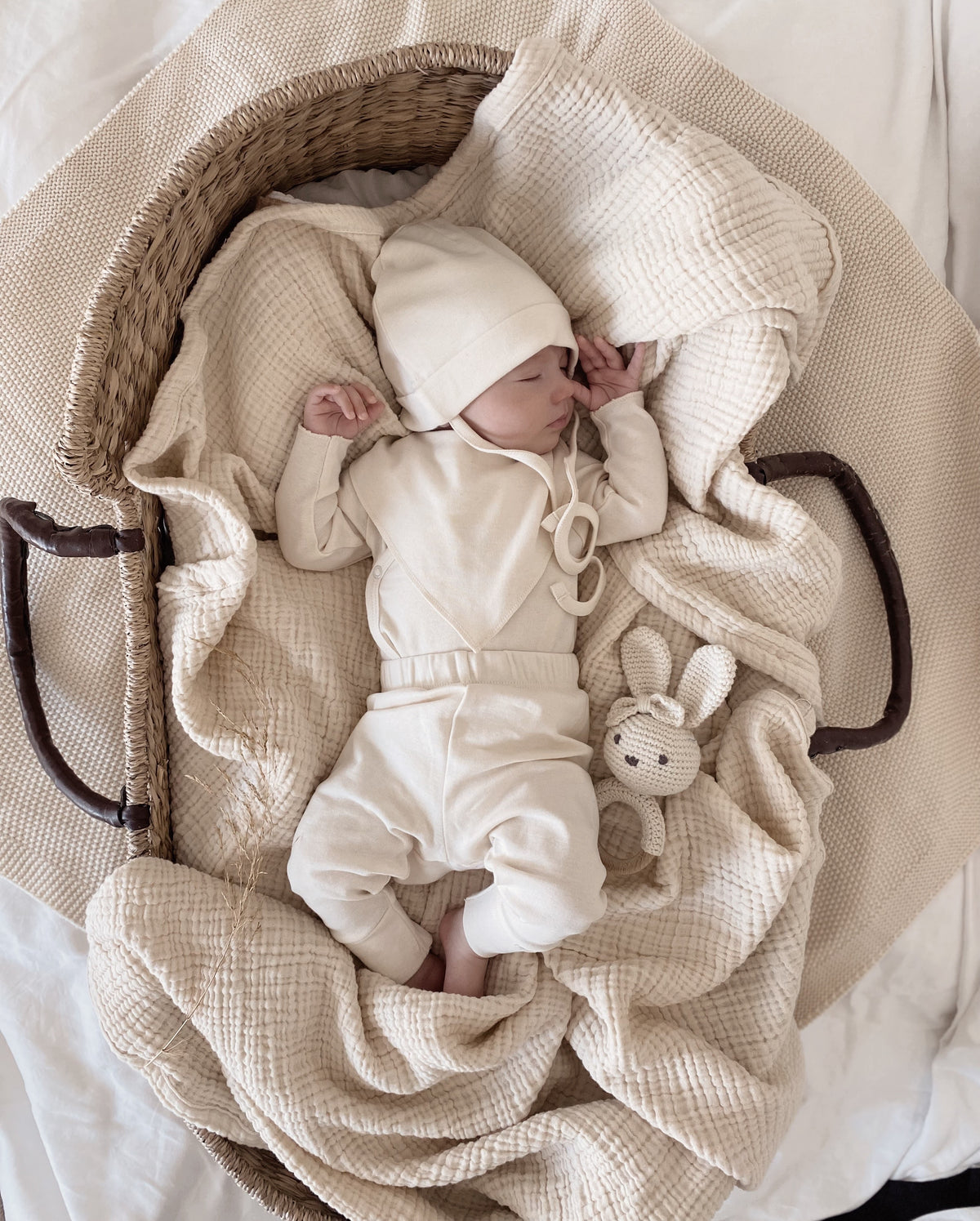 Naturaborn GOTS Organic Certified Four Layer Muslin Baby Blanket/Bedspread 110x150cm